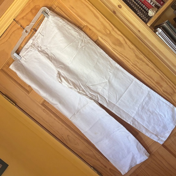 White Linen Pants - Picture 1 of 3